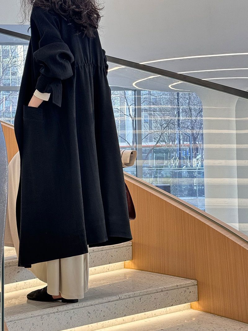 Above-the-knee Trench Coat Women's Versatile Outerwear