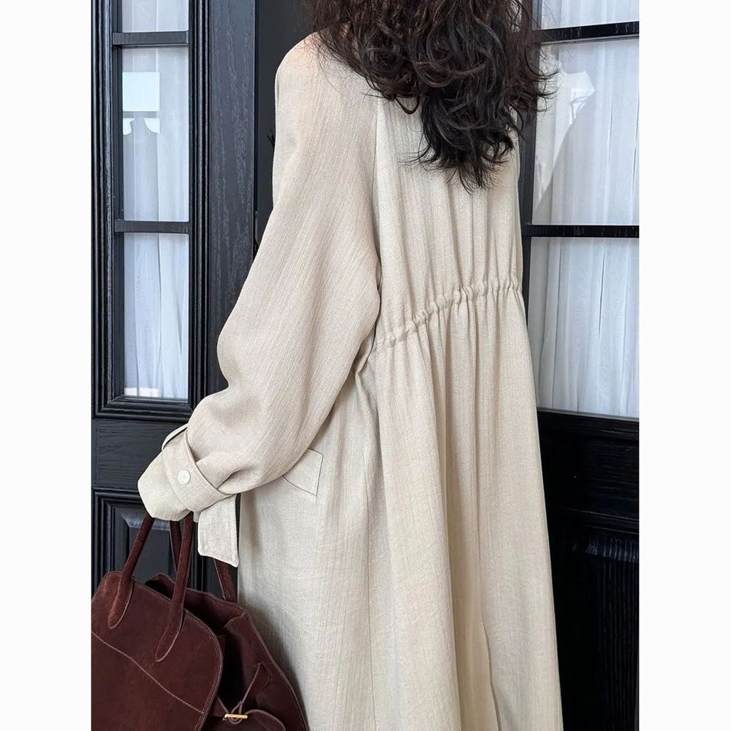 Above-the-knee Trench Coat Women's Versatile Outerwear