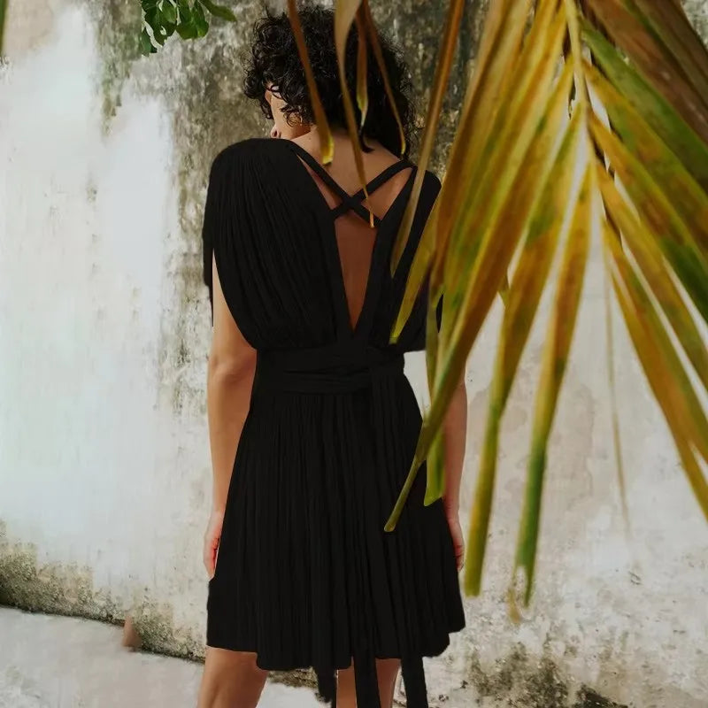 2025 Summer Party Vacation Vestidos Sexy Off Shoulder Sleeveless Maxi Dresses Khaki Hollow Out Lace up Backless Women Long Dress