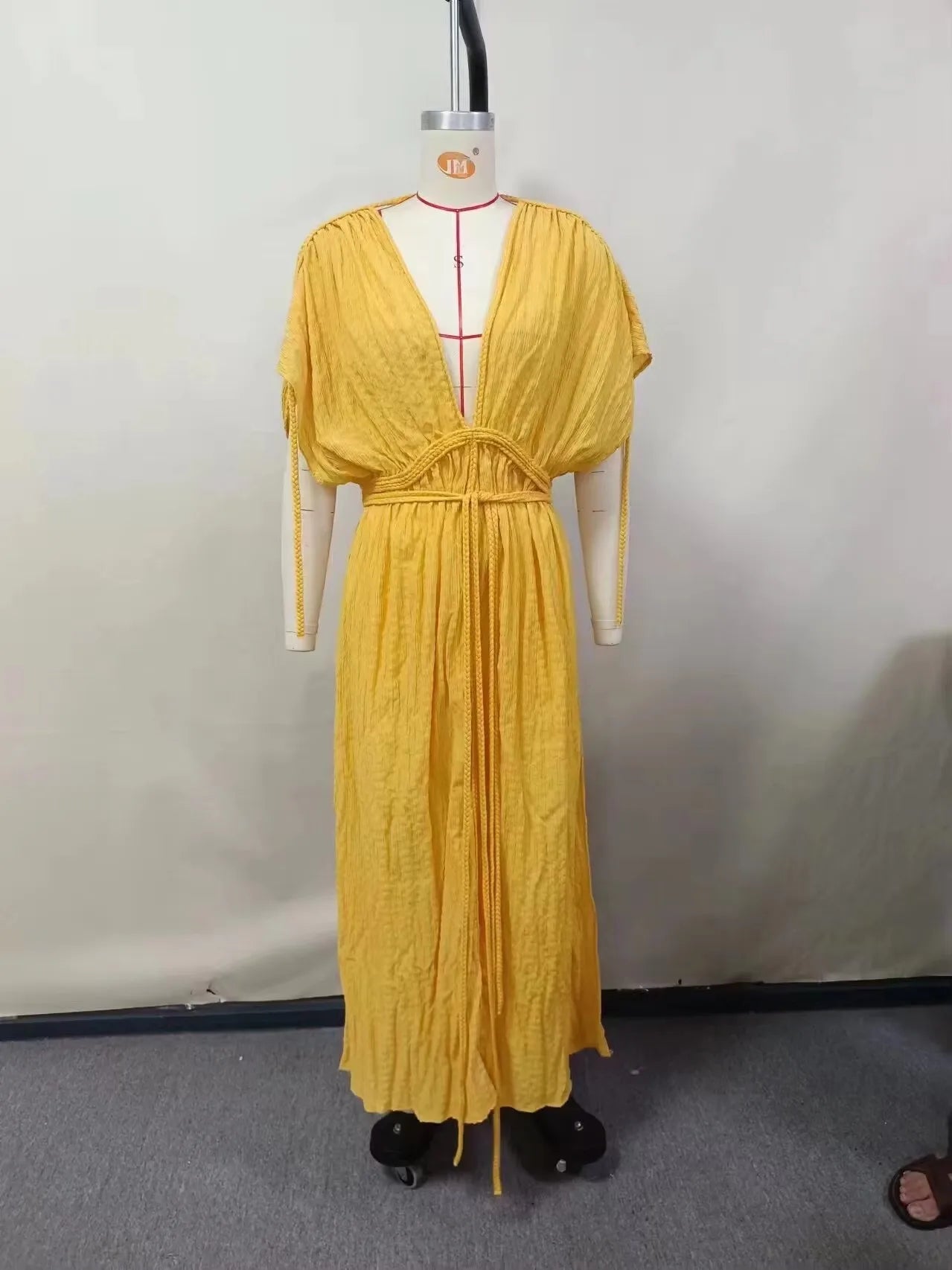 2025 Summer Party Vacation Vestidos Sexy Off Shoulder Sleeveless Maxi Dresses Khaki Hollow Out Lace up Backless Women Long Dress
