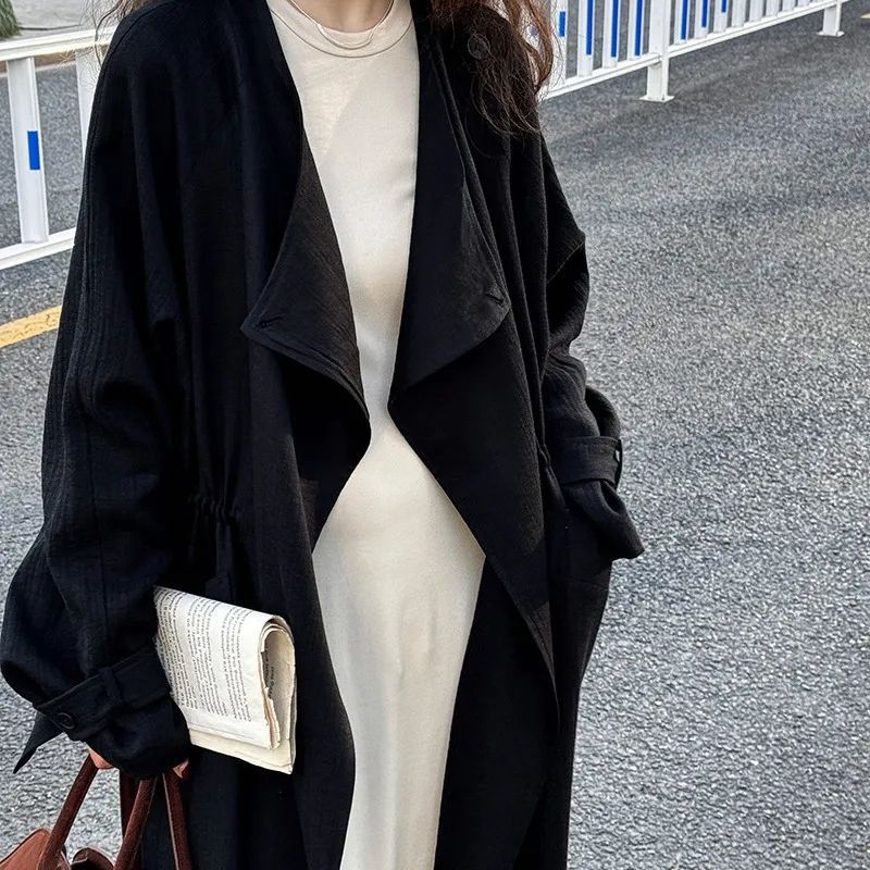 Above-the-knee Trench Coat Women's Versatile Outerwear